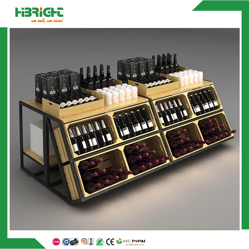 Wooden Store Double Sided Wine Racks