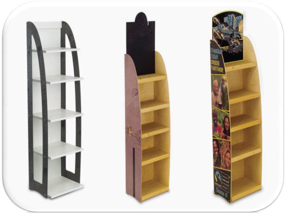 Wooden Literature Brochure Free Standing Display Rack