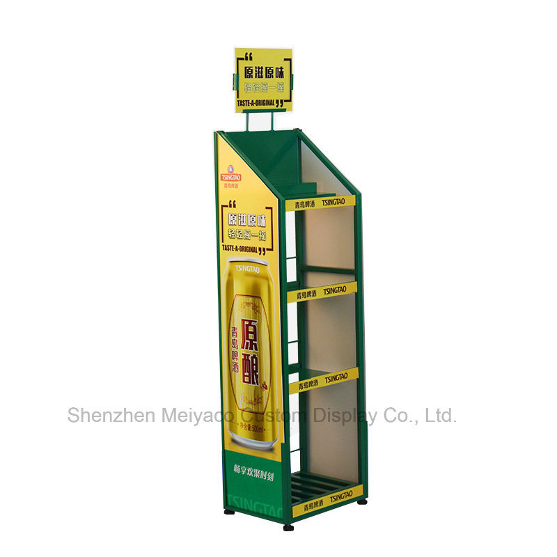 Floor Standing Convenience Store Snack Shelf Supermarket Drinks Beer Display Rack