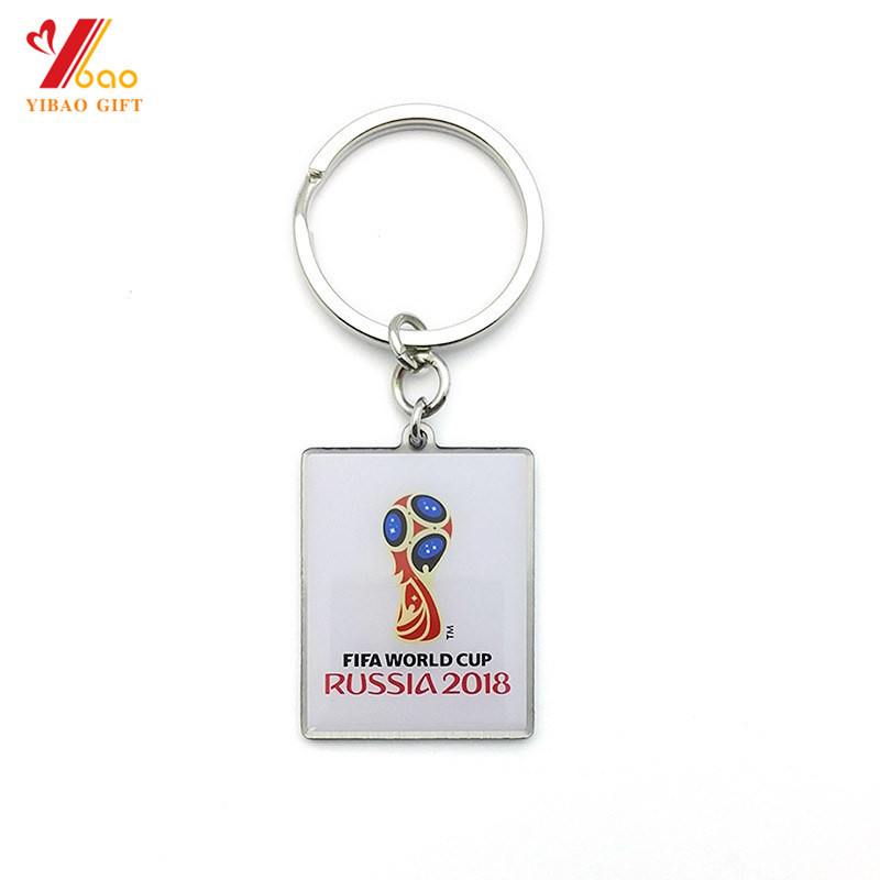 Custom Made Football Cup Soft Enamel Metal Keychain with Engraved Logo (YB-K-017)