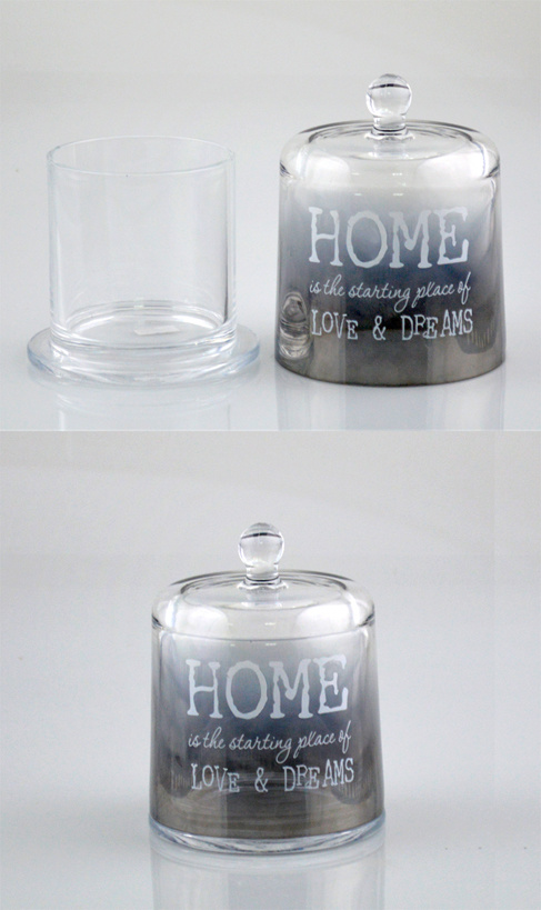Transparent Glass Candle Holder with a Lid