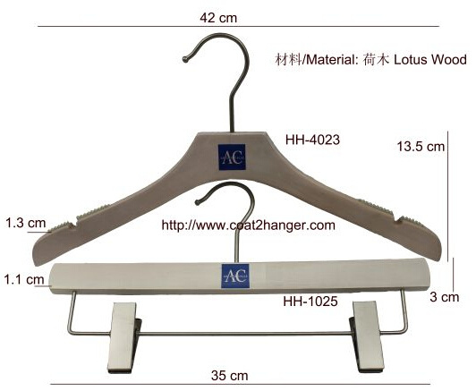 Lotus Wood Hanger, Wooden Hanger, Cheap Clothes Luxury Pants Hanger.