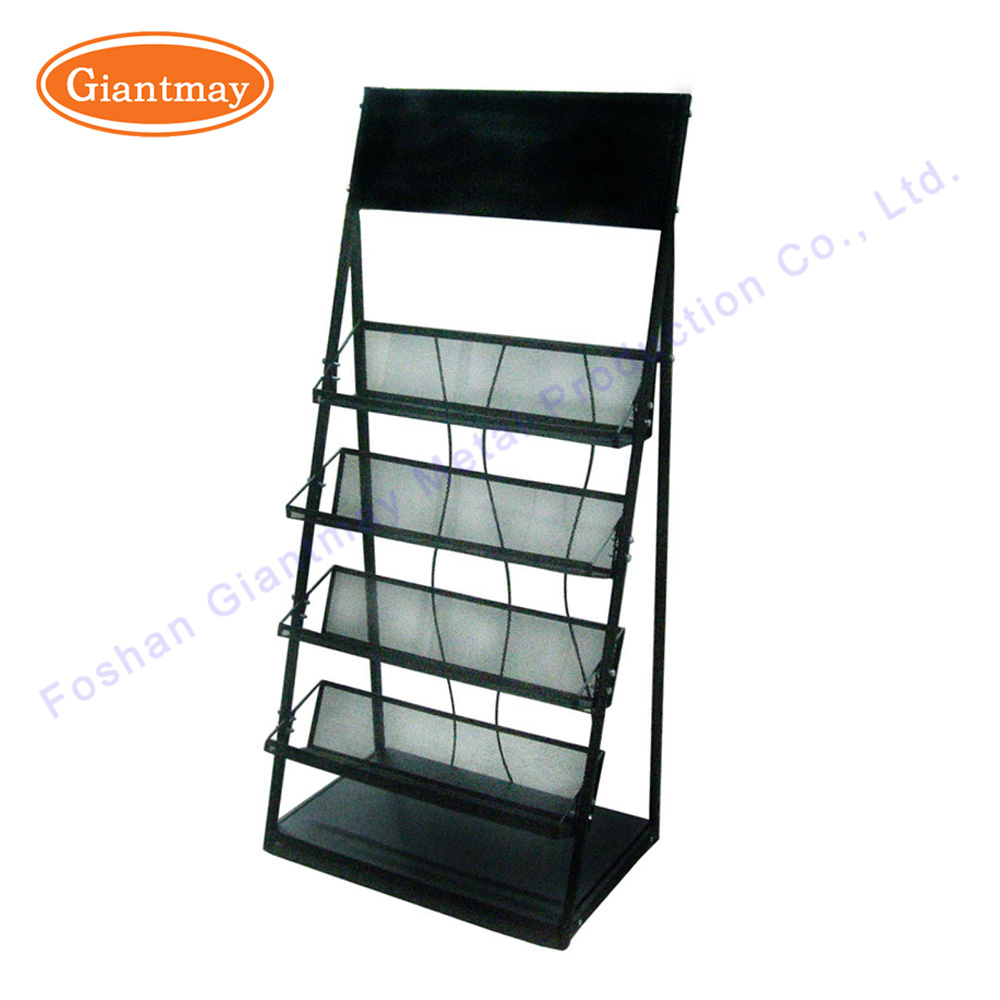 Stackable Floor Standing Lighted Metal Wrought Iron CD Case Rack