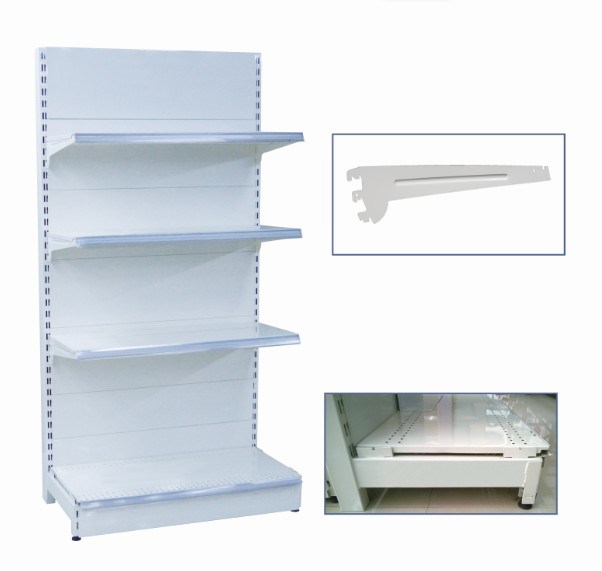 Single Sided Supermarket Steel Back Panel Shelf