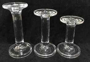 Transparent Cylinder-Shaped Glass Candle Holders Candlestick