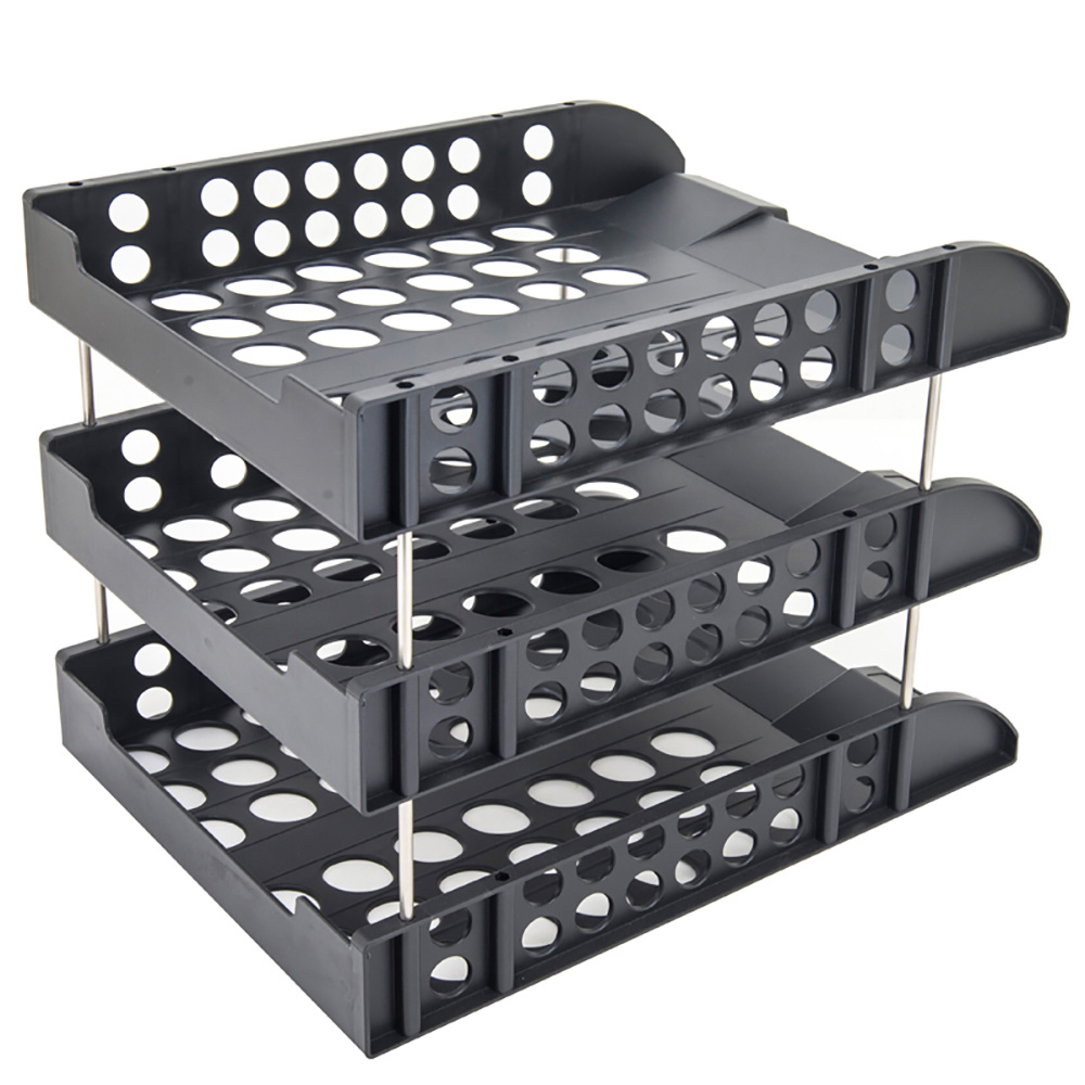 Standard 3 Tier Plastic Desktop File Tray /Display Rack C2117