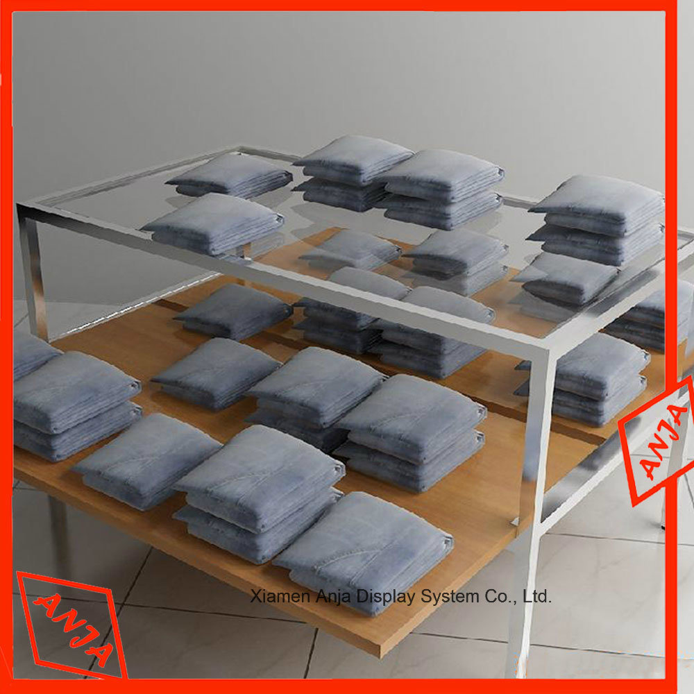 Wooden Garment Table Apparel Display Rack