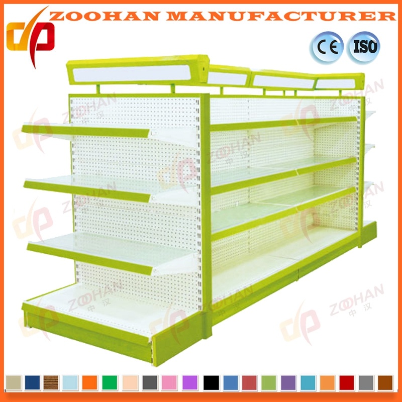 Light Box Supermarket Storage Gondola Display Shelving Wall Shelves (Zhs437)