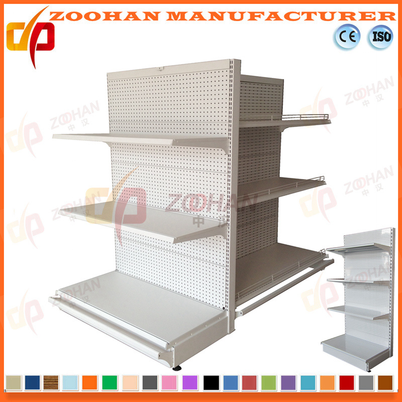 Manufactured Customized Iron Supermarket Gondola Shelves (Zhs462)