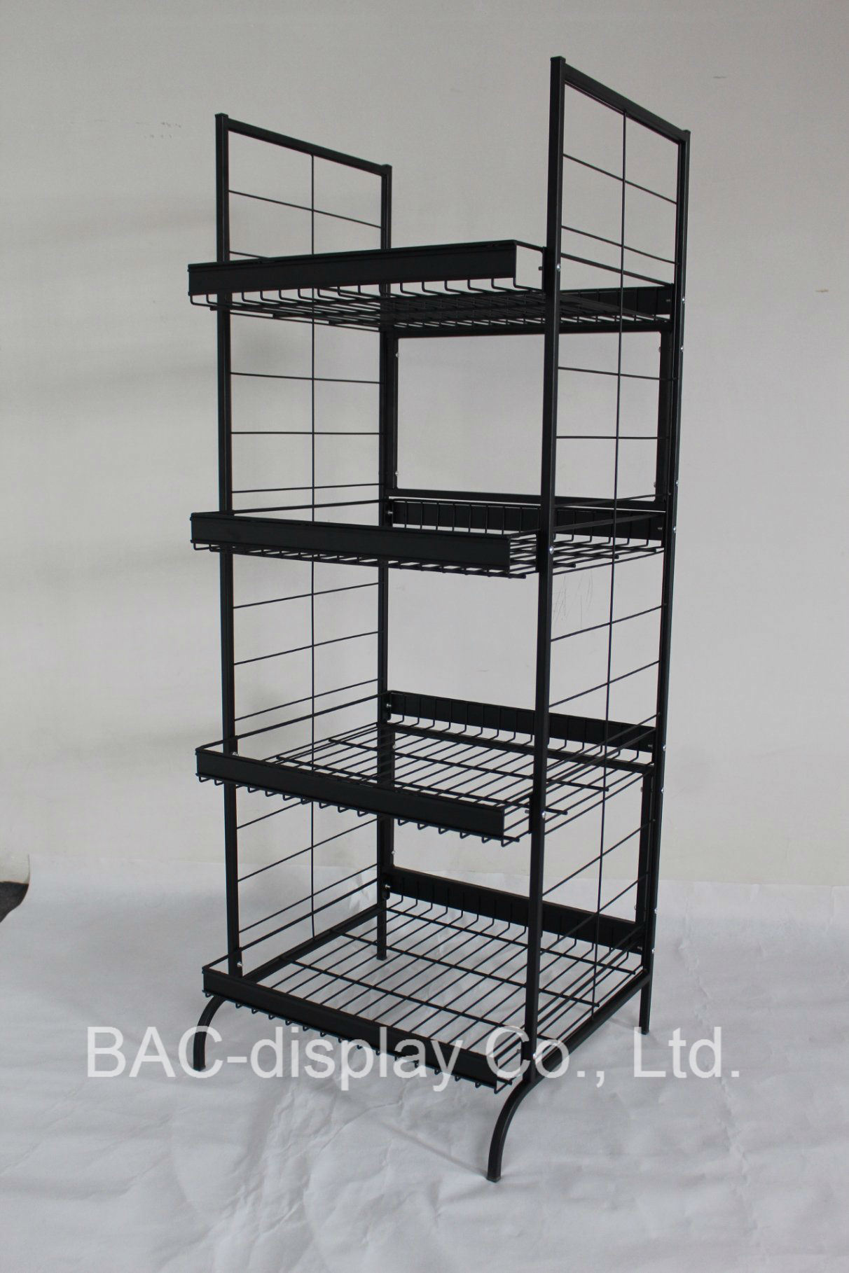 4-Layer Metallic Wire Speciality Stores Product Shelf Supermarket Commodity Display Rack