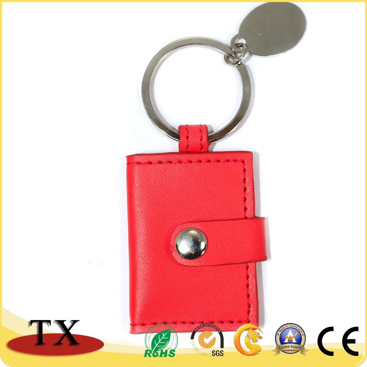 Cute Wallet Shape Keychain PU Leather Key Chain for Promotion Gift