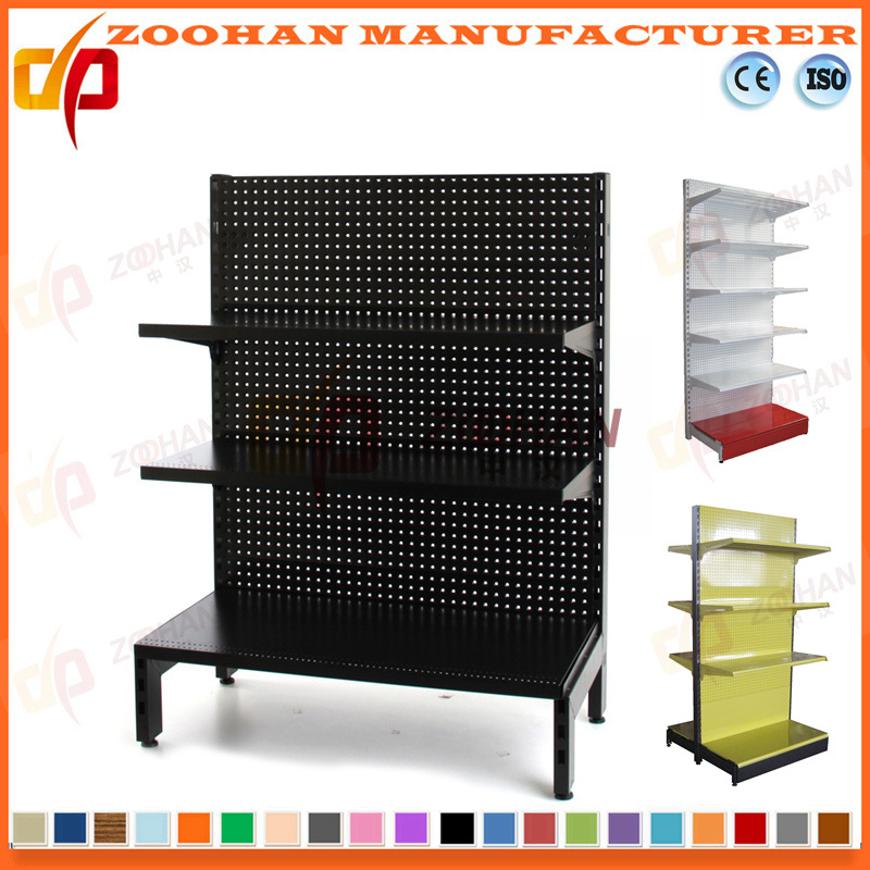 Customized Supermarket Retail Iron Wall Display Shelving Shelf (Zhs574)