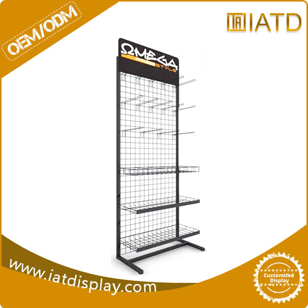 Metal Wire Mesh Hook Grid Display Racks