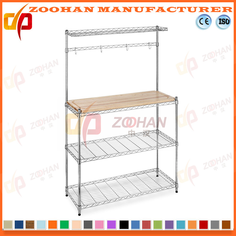 3 Shelving Chrome Kitchen Wire Shelf (Zhw7)