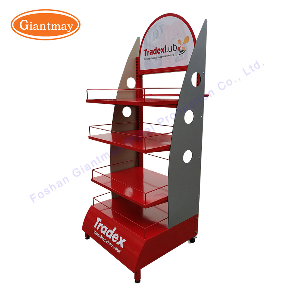 Single Sided Exhibition Metal Display Shelves Rack for Stores