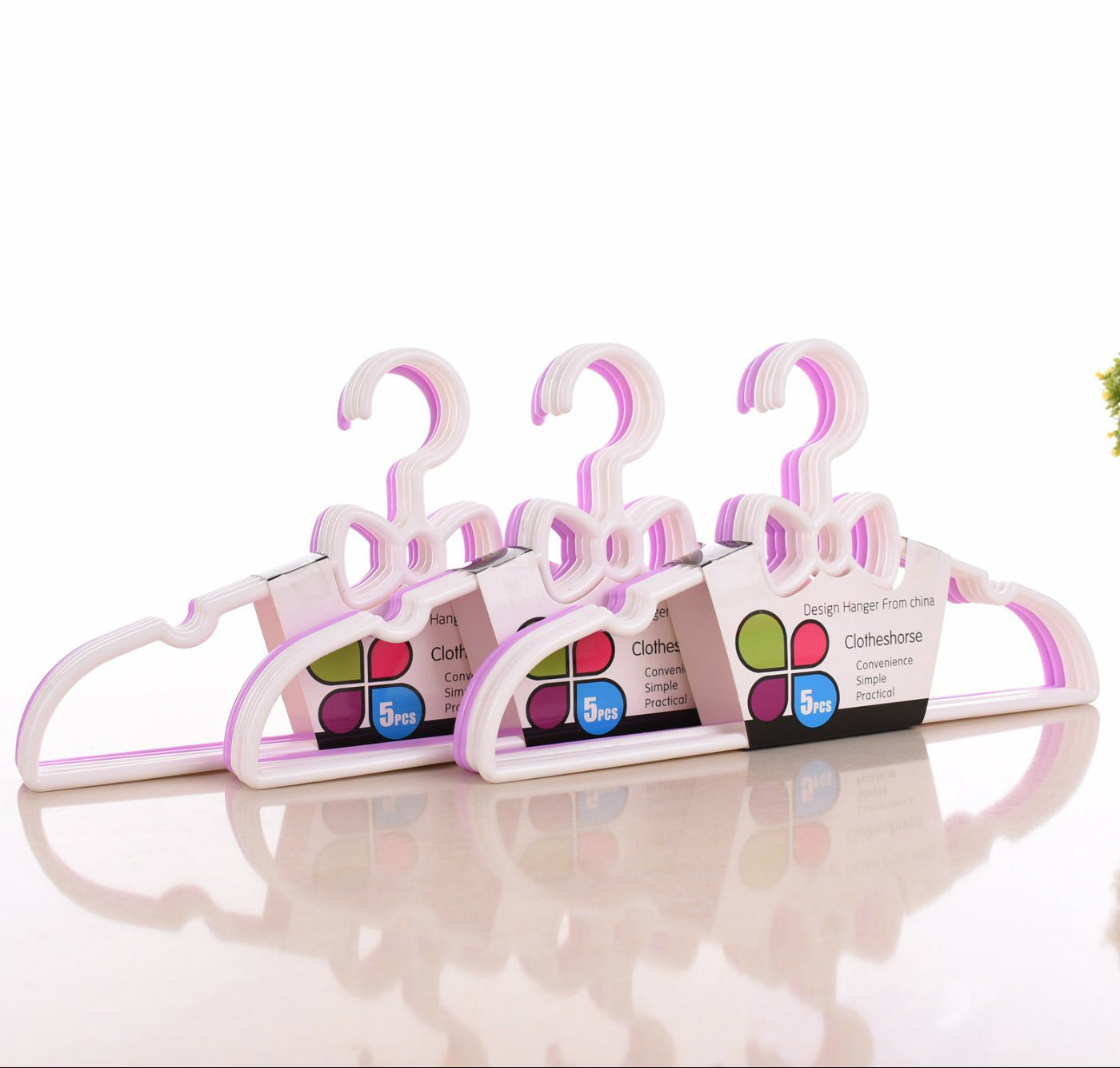 42cm Bowknot Design Hanger Cheap Price Clothes Plastic Hanger