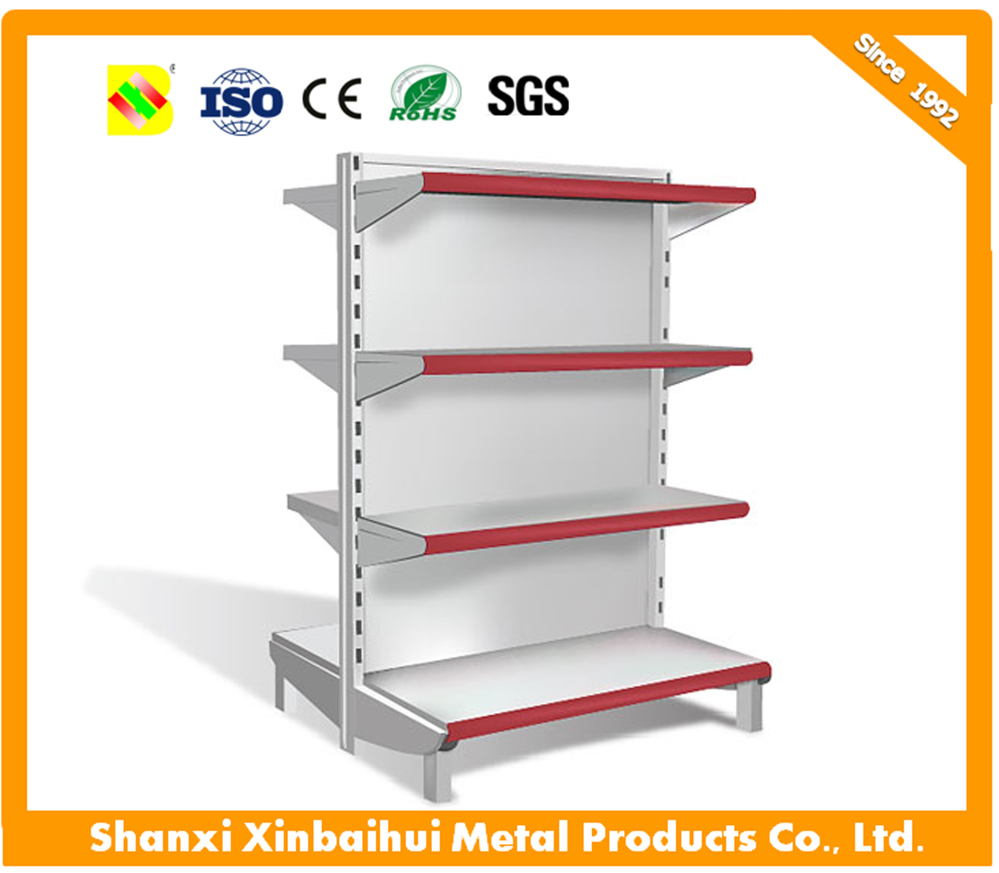 Double Sided Supermarket Beauty Products Display Shelf