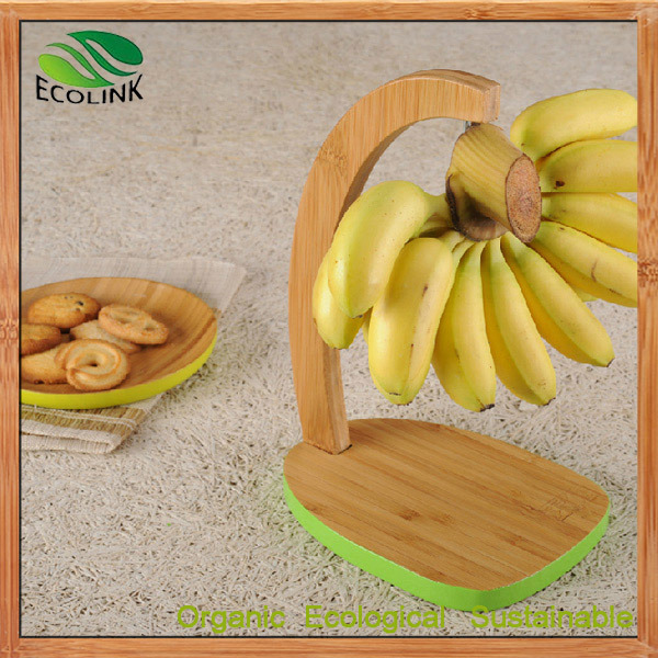 Natural Bamboo Banana Holder Shelf Rack