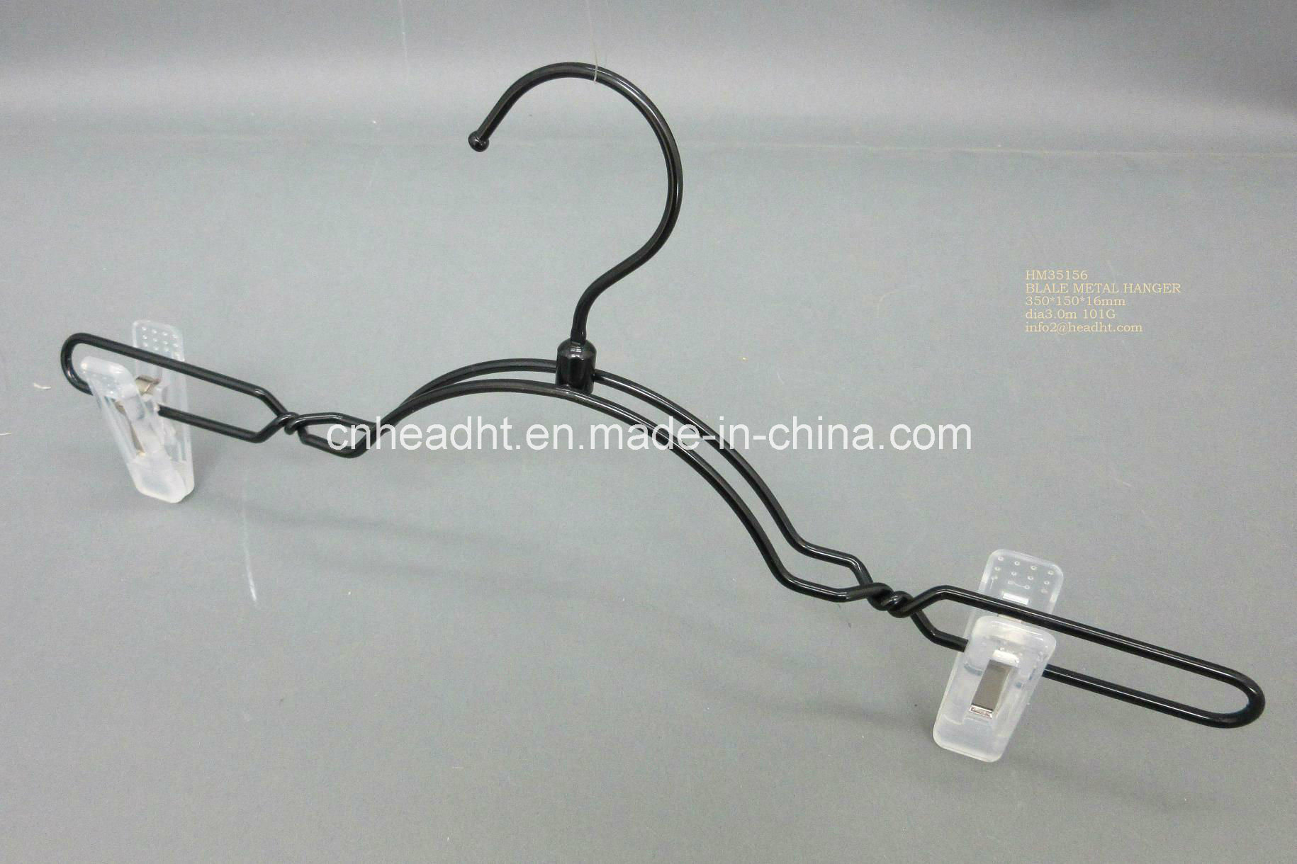 Custom Design Metal Coat Clothes Hangers with Adjustable Clips