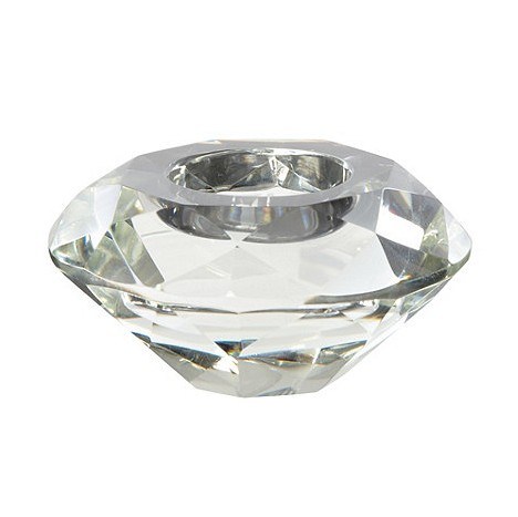 Glass Faceted Tea Light Holder