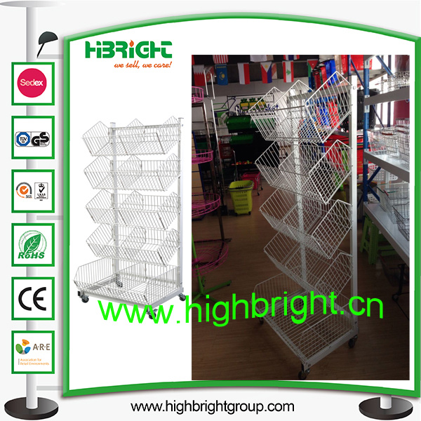 Supermarket Knock Down Wire Basket Racks for Promotion