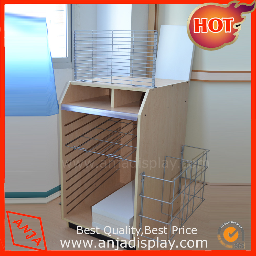 Wooden Display Rack with Wire Holder