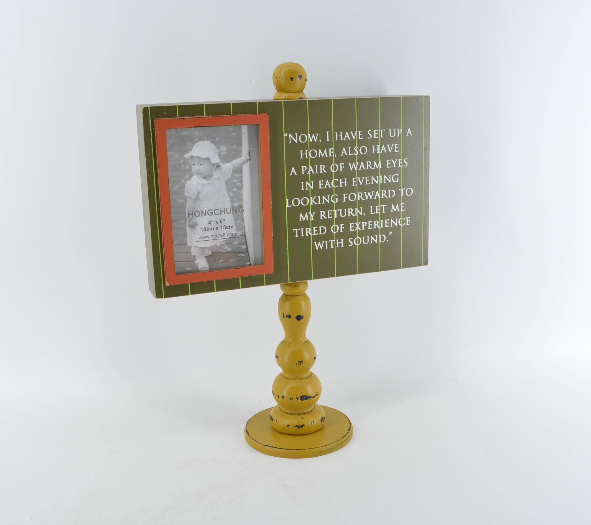 New Design Pedestals Wooden Photo Frame for Home Deco