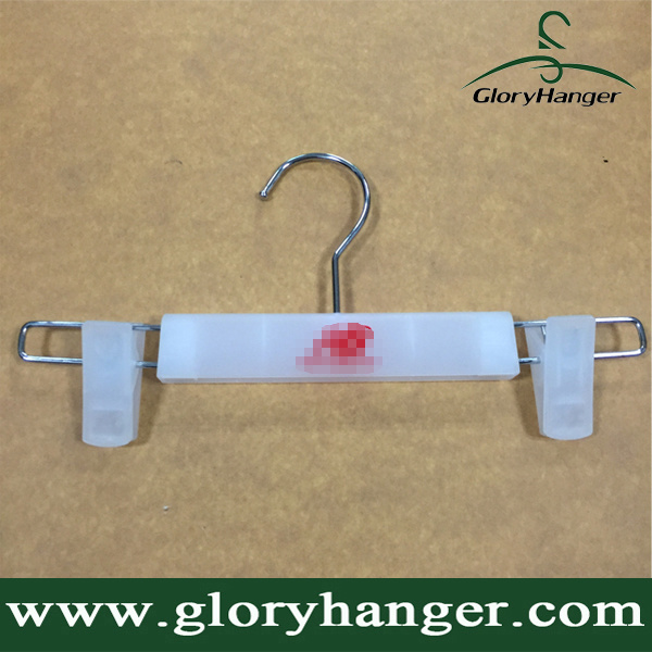 Custom Plastic Pants Hangers/Skirts Hanger for Children with Adjustable Clips