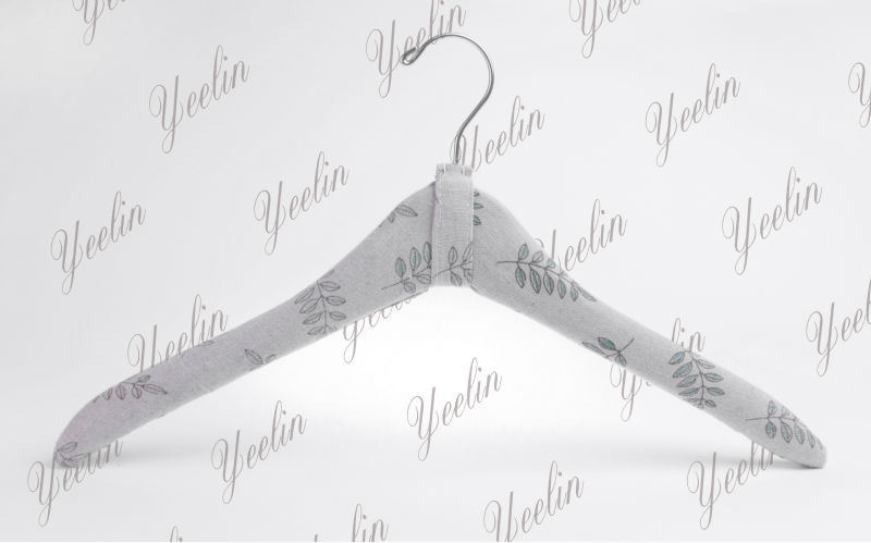 Clothing Cotton Hangers for Clothes Ylfbct014W-1 for Supermarket, Wholesaler