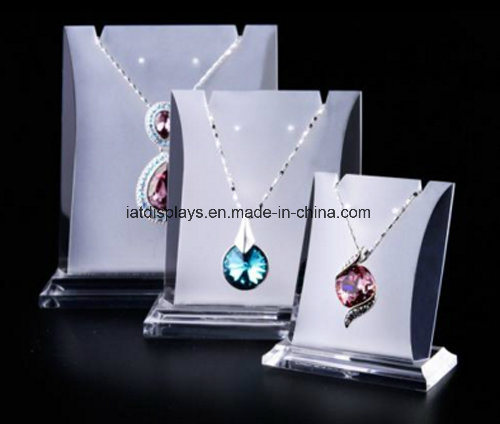 Acrylic Necklace Jewelry Pendant Display Stand Holder Show Shelf Rack