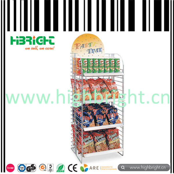 Retail Wire Snacks Supermarket Display Rack