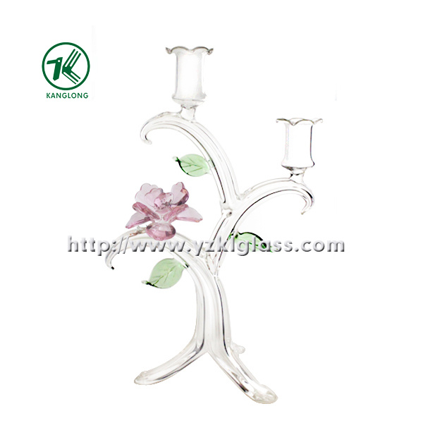 Glass Candle Holder for Home Decoration (13*23*34)