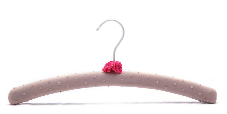 Cotton Padded Clothes Hanger Stuck with Small Flowers (YLFBCV09)