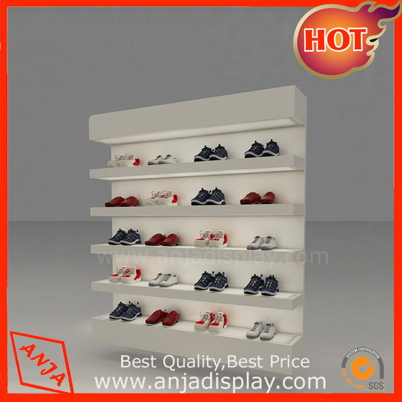 Retail Shoe Displays Wooden Shoe Wall Rack Designs