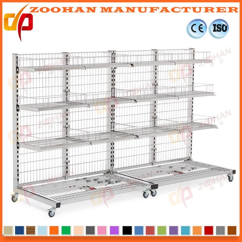 Longspan Metal Back Wie Supermarket Shelving Wall Bay (Zhs317)