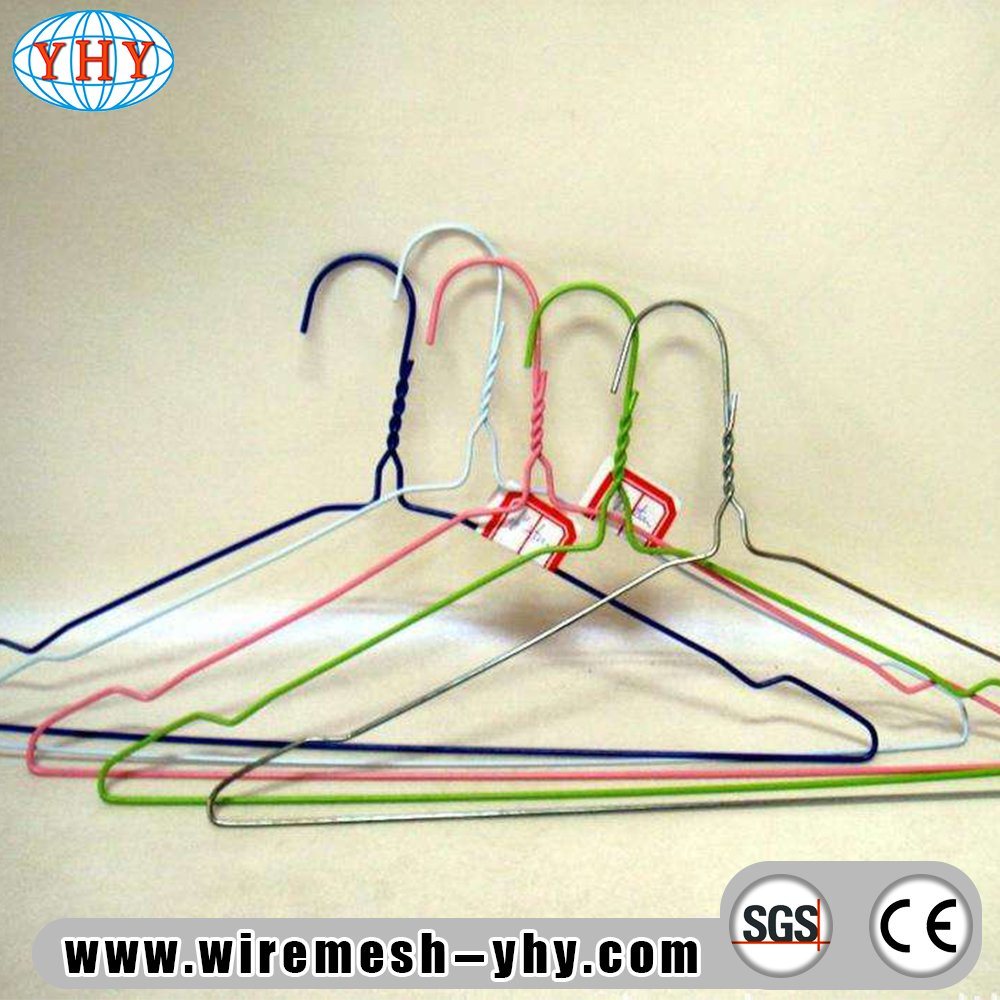 Round Groove Clothing Hangers Colorful PVC Coated Metal Hangers