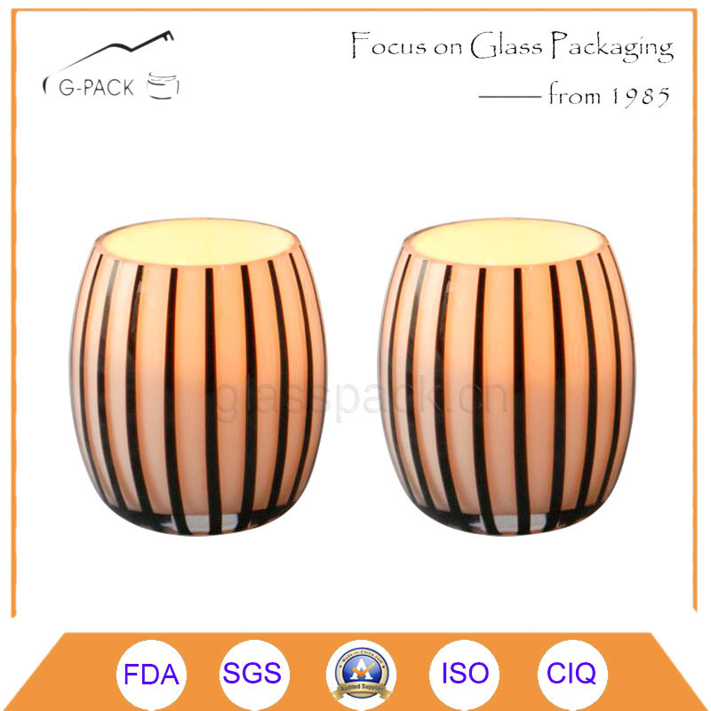 Pumpkin Shape Glass Candle Holder