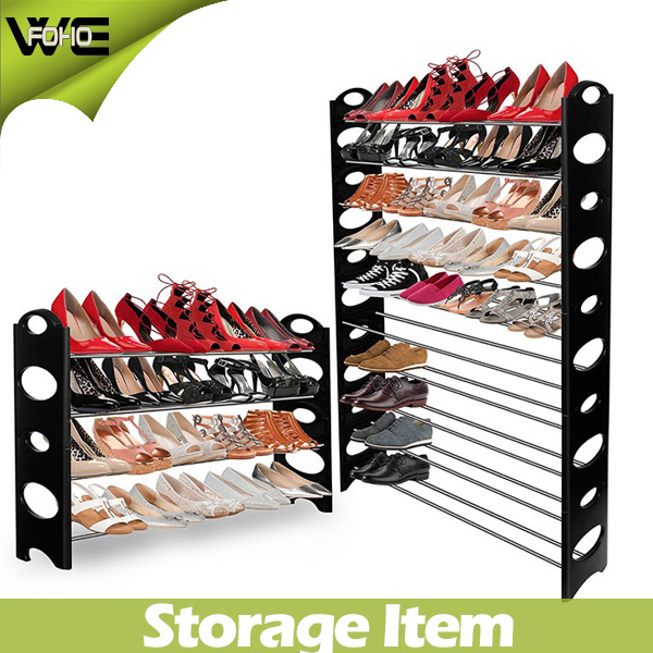 10 Tier 50 Pair Heavy Plastic Waterproof Shoe Storage Rack