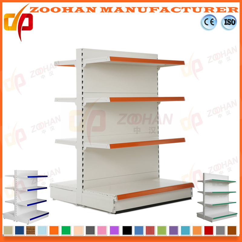 Sale Customized Steel Double Sided Display Supermarket Shelving (Zhs507)