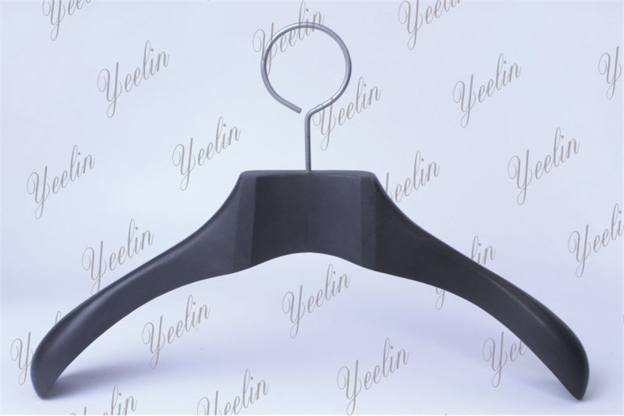 Store Display Design Close Loop Wood Coat Hanger (YLWD84755W-BLK1)