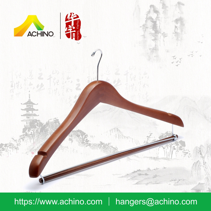 Mahogany Extra Thick Wood Gartment Hanger (AHWMH107)