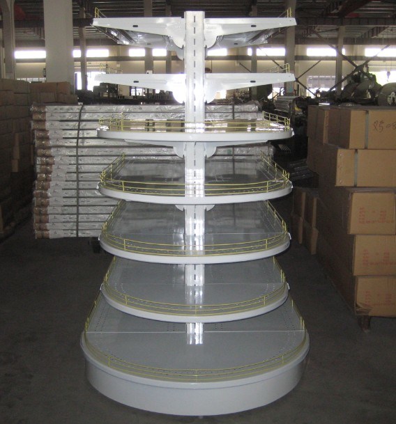 Round Head Supermarket Display Shelving Shelf