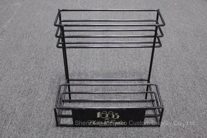 Store Customizable Countertop Wire Metallic Small Wine Display Rack/Stand