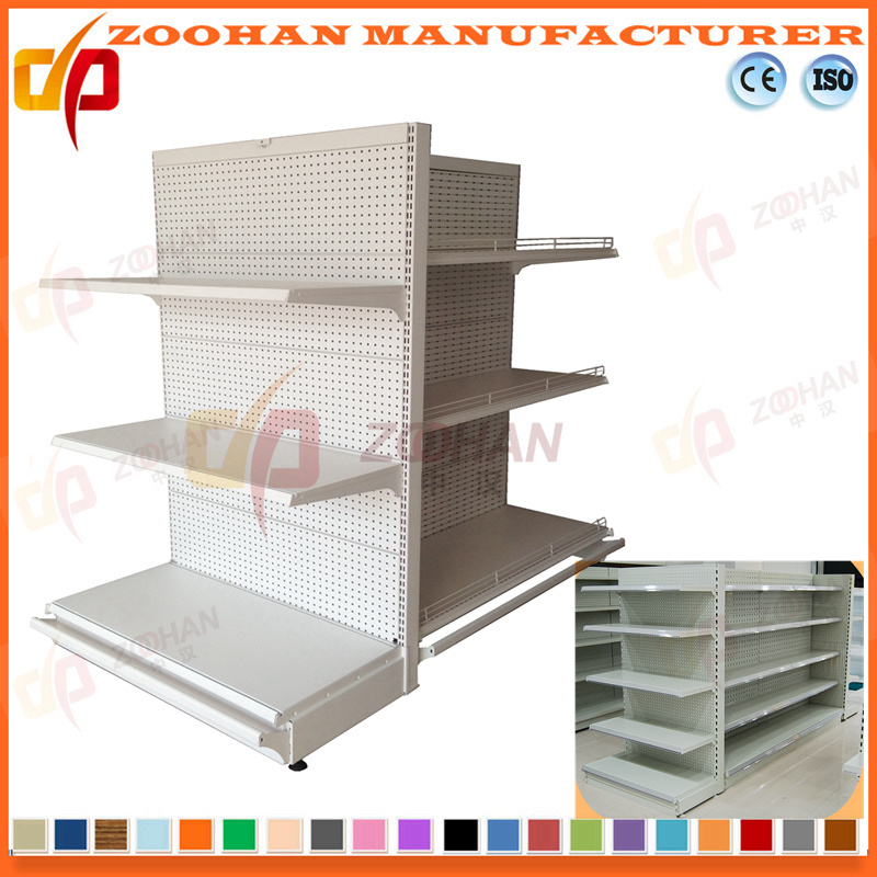 Manufactured Customized Metal Supermarket Gondola Shelf (Zhs453)