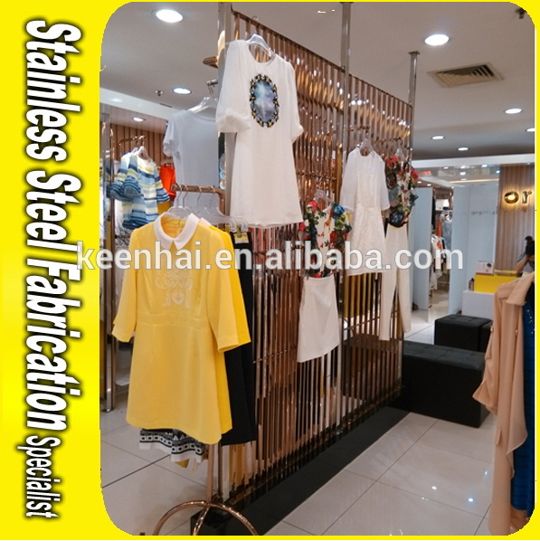 Keenhai Custom-Made 304 Stainless Steel Clothes Rack for Clothes Shops