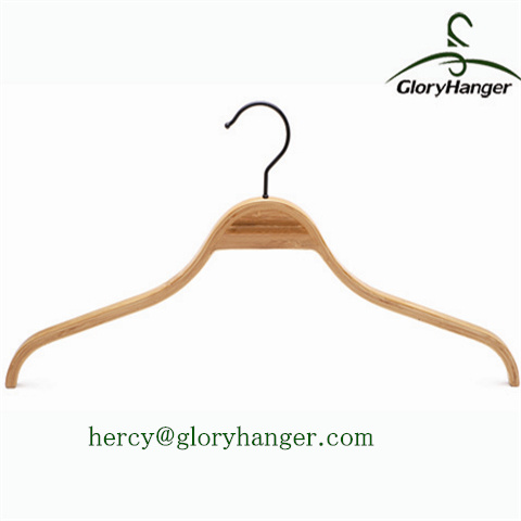 Laminated Bamboo Hanger for Shirt Display, Wooden Hanger Wholesale