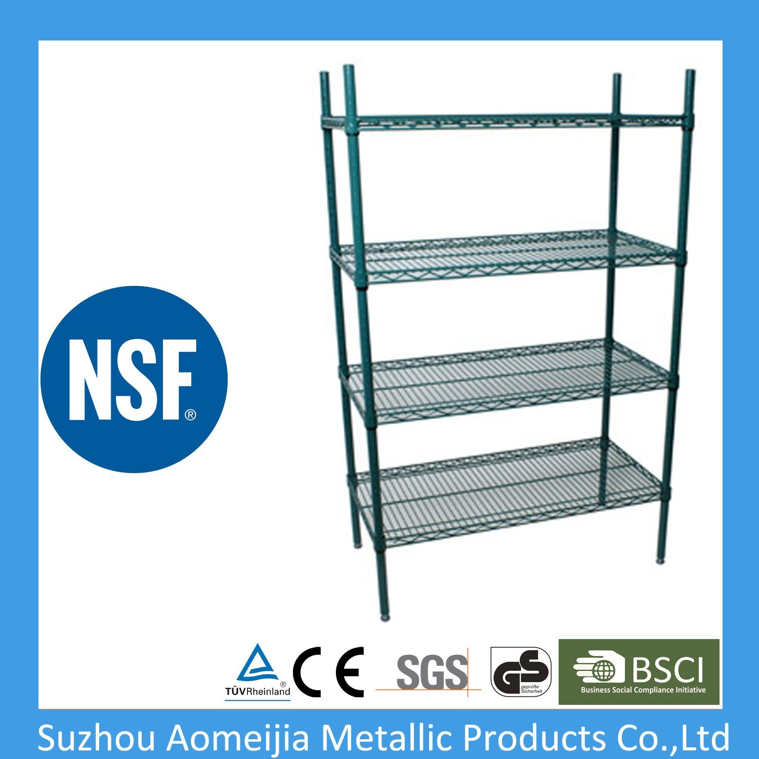 Green Epoxy Wire Shelf