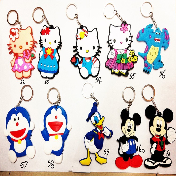 Promotional Custom Rubber Keychain Key Chain Keyholder