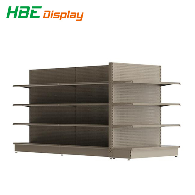 Supermarket Double Sided Shelf Gondola with Layers