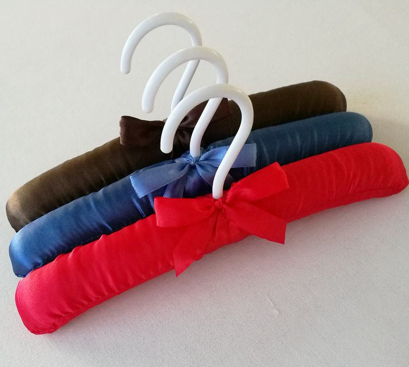 Custom Various Colors Satin Padded Clothing Hanger